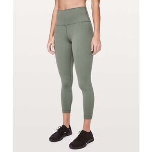 LULULEMON 4 Align Pant II Gray Sage 25" High Rise Yoga Athleisure Crop Leggings